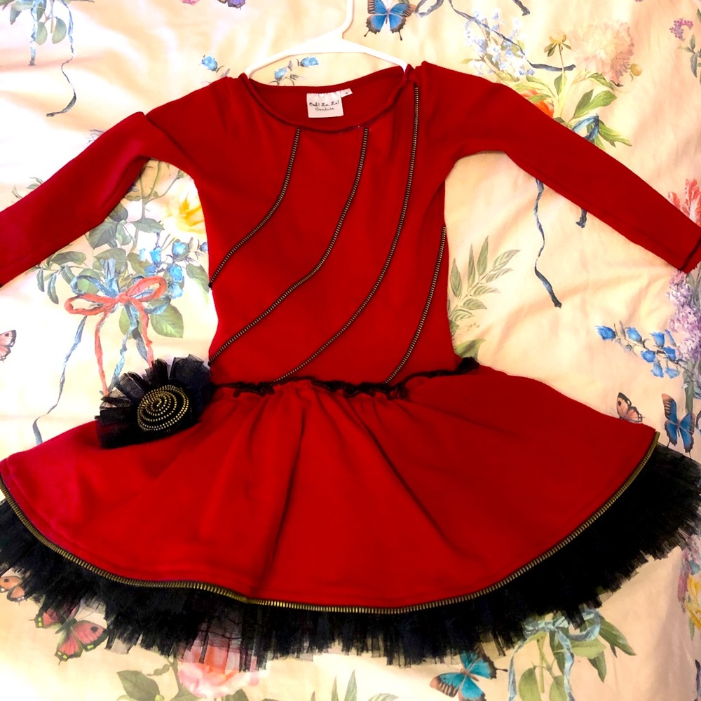 Girls Ooh! La, La! Couture drop waist zipper dress